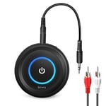 Golvery Bluetooth 5.0 Transmitter Receiver for TV, Aptx LL/FS 40ms Wireless Audio Adapter for Home Car Stereo PC CD Radio Xbox PS4 w/ 3.5mm RCA AUX Jack, Pair 2 Headphones, No Delay, Plug n Play…