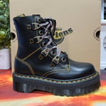 NEW IN BOX!! Dr Martens COLLIER Black Vintage Smooth Leather Boots Size UK 3
