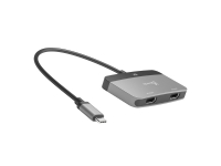 j5create JCA465 - Video adapter - 24 pin USB-C hann til HDMI hunn - 20 cm - romgrå/svart - 8K 60Hz støtte, dual 4K60Hz support