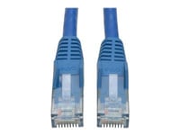 Eaton Tripp Lite Series Cat6 Gigabit Snagless Molded (UTP) Ethernet Cable (RJ45 M/M), PoE, Blue, 1 ft. (0.31 m) - Cordon de raccordement - RJ-45 (M) pour RJ-45 (M) - 30 cm - UTP - CAT 6 - moulé...