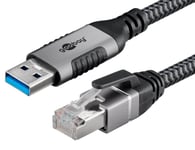 Goobay USB-A til RJ45 Cat 6 FTP Kabel - 15 m