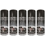 5X Black Gloss Spray Paint Aerosol Auto Car Van Bike Restore Metal 400ml