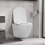 UNIQUE*NEW Toilette suspendue au mur - Wc sans rebord Céramique Blanc - 68270