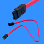 45cm Double Head SATA Data Cable 3.5mm Male to Male Red Lead Aux Cord