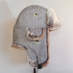 Rysk Trooper Trapper Hatt Vinter Bomber Hatt Män Kvinnor Varma Fuskpäls Hattar med Öronlappar Brown L 58-60cm