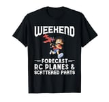 RC Plane Airplane Lover Weekend Forecast RC Pilot Model T-Shirt