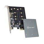 IO Crest Adaptateur Double M.2 B-Key PCI-e 3.0 x1 avec dissipateur Thermique Jmicro JMB582 Chipset, SI-PEX40153