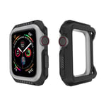 Apple Watch Series 4 40mm silikonplast skydds skal till klocka - Svart/ Grå