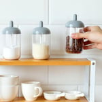 Kitchen Seasoning Bottles Jars Salt Storage Boxes Spice Jar With White