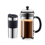 Bodum Chambord Coffee Set with Cafetiere and Travel Mug - Giftpack