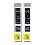 2 Black Ink Cartridges for Epson Stylus D78 DX5050 DX9400 SX105 SX218 SX415