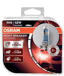 Halogenpære OSRAM NIGHT BREAKER UNLIMITED 12V H4 60/55W 2X