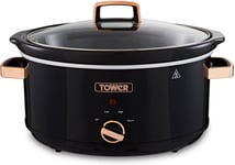 Tower T16019RG Infinity Slow Cooker with 3 Heat Settings & Keep Warm Function,