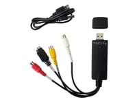 Techly I-Usb-Video-700Ty, Svart, Windows 10, Windows 2000, Windows 7, Windows 8, Windows Vista, Windows Xp, 720 X 576 Pixlar, 720 X 480,720 X 576 Pixlar, Ntsc, Pal, Composite + S-Video