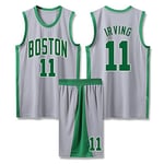 Boston Celtics Kyrie Irving # 11 Jersey Shorts - Classic Sleeveless Set, Men?s Jersey, Basketball uniform For Boys And Unisex Basket Suit T-shirt Stitched Letters (B,3XL)