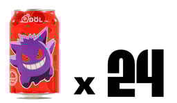 Qdol Pokemon Soda Läsk - Gengar Jordgubbssmak Flak (24st x 33cl)