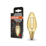 OSRAM Vintage 1906® Classic B Fil LED lampe, E14, Mini-Tens Forme classique, or, 1,5 W, 120lm, 2400k, couleur de confort blanc chaud, consommation d'énergie très faible, vie longue durée