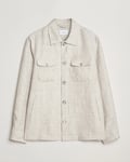 Eton Linen Four Pocket Overshirt Beige
