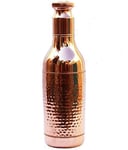 Copper Water Bottle Traveller's 100 % Pure Copper Water Bottle Joint Free-Ayurveda Health Benefits Leak Proof Copper Stylish Bottle 1.5 LTR. (Design 8)
