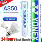 12 st Yonex Badminton Fjäderbollar As50 Badmintonbollar Gås Fjäder 77 Hastighet