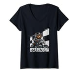 Womens Motorcycle Bear Williams Arizona Bearizona Wildlife Park V-Neck T-Shirt