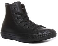 Converse 135251 Ct As Hi Unisex Leather High Trainers In Black Size UK 4 - 11