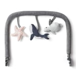 Ergobaby Evolve Bouncer Arche de jeu, accessoire pour le transat 3 en 1 d'Ergobaby pour nouveau-nés dès la naissance, Ocean Wonders - Charcoal