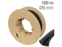 Tru Components Tc-12352452 T24ca012 Strømpeflexslange Sort Polyester 9 Til 10 Mm 100 M