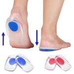 2-pack Hälinlägg - Transparent - Skoinlägg i Silikon Röd Röd