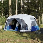 vidaXL Campingtält med LEDs blå 443x437x229 cm 94302
