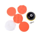 7pcs 4" Buffing Pad Auto Car Polishing Wheel Kit Buffer + Drill 0