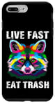 Coque pour iPhone 7 Plus/8 Plus Live Fast Eat Trash Poubelle Ratons laveurs Raccoon