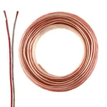 Seki Câble de Haut-Parleur 2 x 0,5 mm² – Transparent – 10 m câble – CCA – Câble Audio – Boîte
