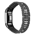 Fitbit Charge 2 rhinestone candy stainless steel watch band - Black Svart