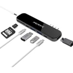 Hub USBCAdaptateur Multiport 7 en 1 2x USBC 100 W1x HDMI 4Kx2K2x USBA 3.0 1x lecteur carte microSD et SD1x Jack Audio pour Ma 387