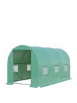 Outsunny Walk-In Tunnel Greenhouse 4X2M - Green