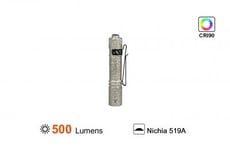 Ficklampa Acebeam Pokelit AA Ti Nichia 519A 5000K CRI90+ 500 lumen Glass