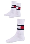 Tommy Hilfiger - Classic Mens Socks - Men's Accessories - Tommy Hilfiger Mens Socks - Signature Embroidered Logo - 3 Pack - White - 6-8
