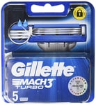 Gillette Mach 3 Turbo Replacement Blades - 2 Packs of 5 Pieces