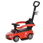 HOMCOM Mercedes-Benz Licensed Ride-On Push Car Stroller Scoot Handle 1-3 Yrs Red