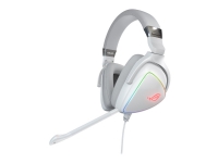 ASUS ROG Delta - White Edition - headset - fullstorlek - kabelansluten - USB, USB-C - vit - för ROG Strix G15 G17 ROG Zephyrus G14 M15 S15 S17 TUF Gaming F17 FX505 TUF505