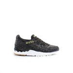 Asics Gel-Lyte V Black Leather Womens Lace Up Trainers H785L 9090
