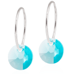 Blomdahl Round Crystal Ring Örhäng Titan (Färg:: Turquoise)