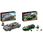 LEGO 76915 Speed Champions Pagani Utopia Race Car Toy Model Building Kit, Italian Hypercar, Collectible Racing Vehicle, 2023 Set & 76907 Speed Champions Lotus Evija Race Car Toy Model for Kids