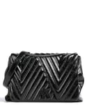 Armani Exchange Women's Margaret, Internal Zipped Poco, Chain Handle Shoulder Bag, Nero-Black, One Size