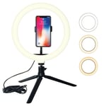 TikTok Dimbar Ring Light Selfie bordslampa - Vit