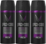 3 x Axe Deodorant Body Spray150ml - Excite