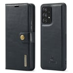 DG.MING Samsung Galaxy A53 Plånboksfodral med avtagbart skal, Black
