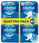 Always Ultra Day & Night Size 3 Sanitary Towels with Wings, 40 Pads