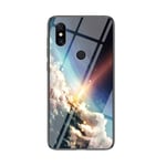 BRAND SET Case for Xiaomi Mi Mix 3 5G Transparent Brilliant Star Sky Pattern Protective Case Tempered Glass Back Cover Shockproof Case Suitable for Xiaomi Mi Mix 3 5G-CCXK